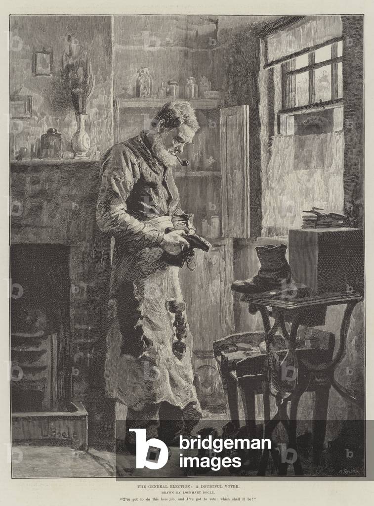 The General Election, a Doubtful Voter (engraving)
