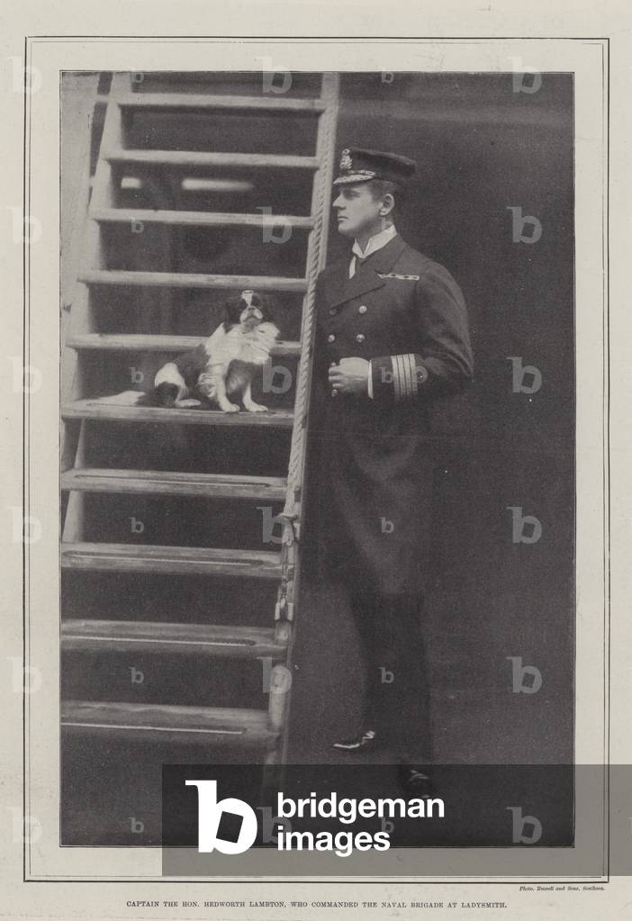 Captain the Honourable Hedworth Lambton, who commanded the Naval Brigade at Ladysmith (b/w photo)