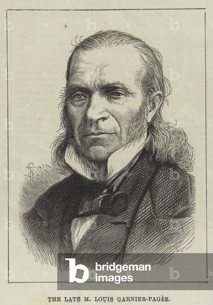 The late M Louis Garnier-Pages (engraving)