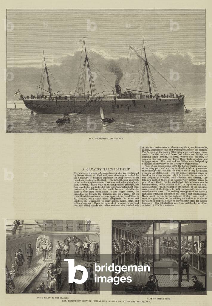 A Cavalry Transport Ship (engraving)