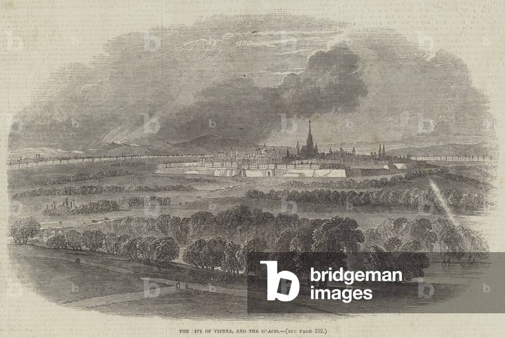 The City of Vienna, and the Glacis (engraving)