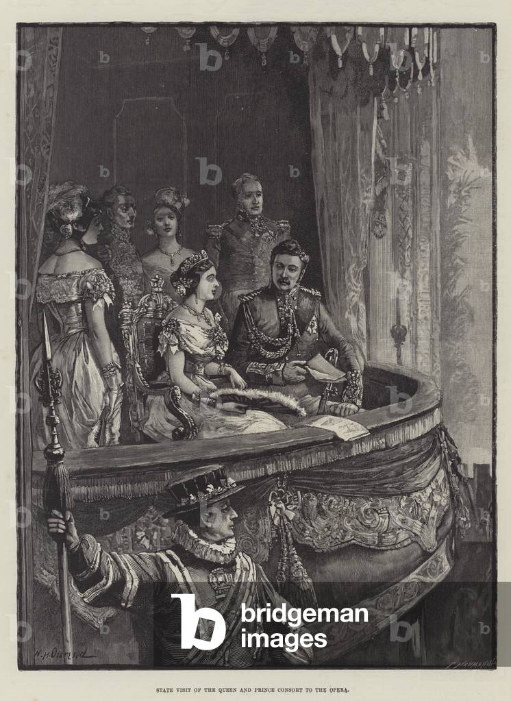 State Visit of the Queen and Prince Consort to the Opera (engraving)