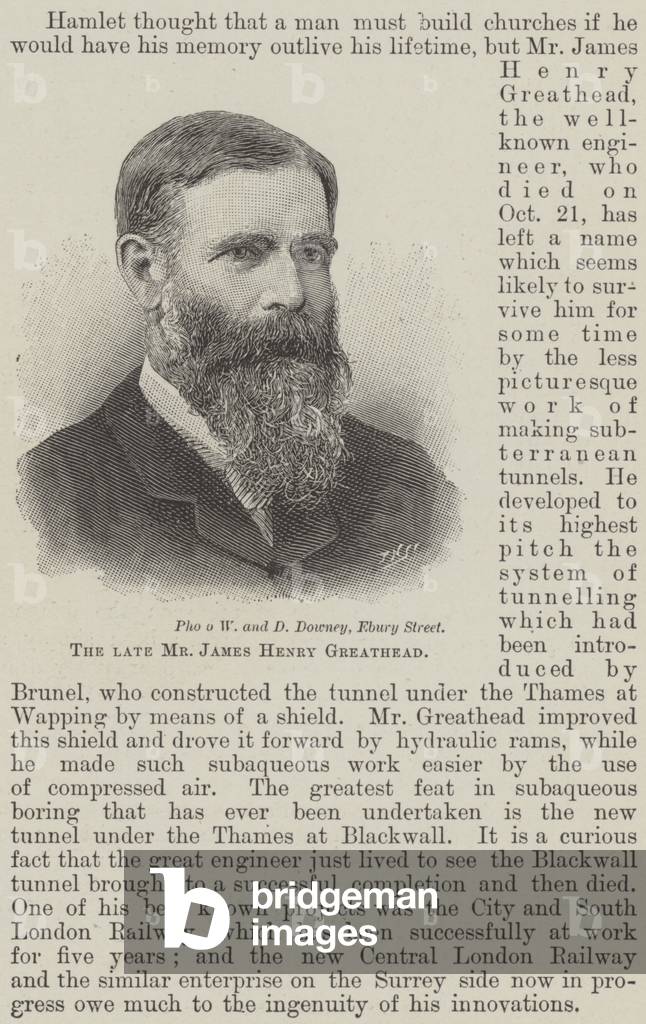 The late Mr James Henry Greathead (engraving)