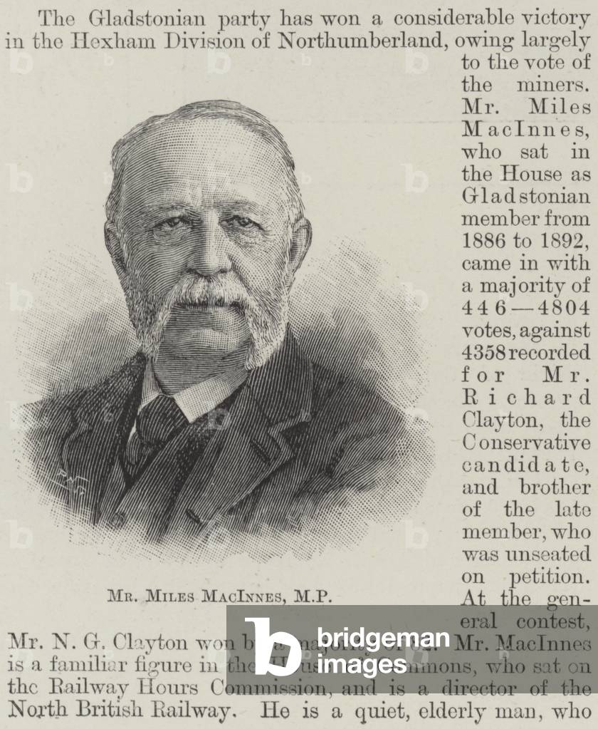 Mr Miles MacInnes, MP (engraving)
