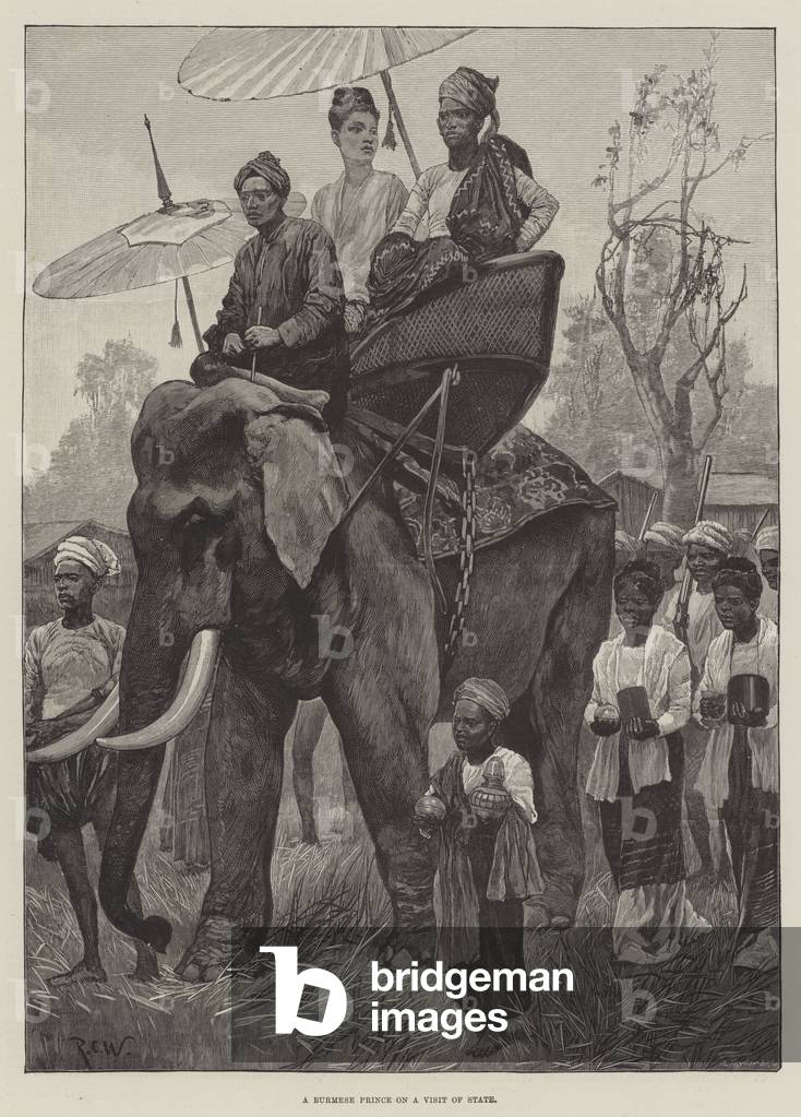A Burmese Prince on a Visit of State (engraving)