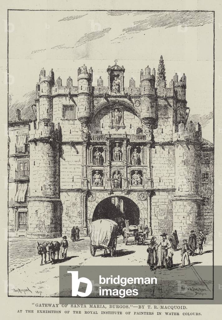 Gateway of Santa Maria, Burgos (engraving)