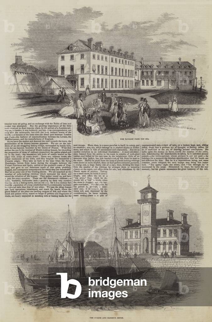 Pleasure Ports of the South Eastern Railway, Folkestone (engraving)