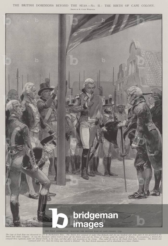 The British Dominions beyond the Seas, the Birth of Cape Colony (litho)