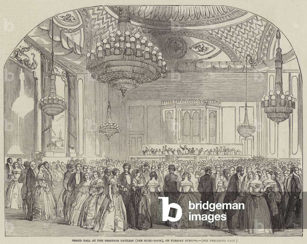 Grand Ball at the Brighton Pavilion (The Music Room), on Tuesday Evening (engraving)