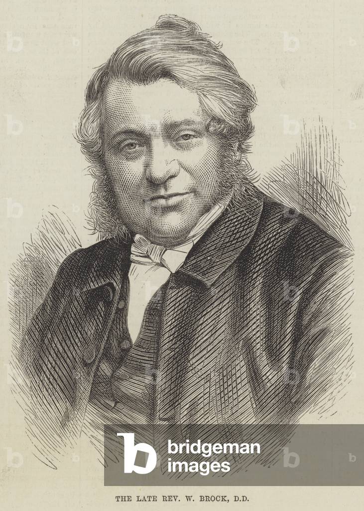 The late Reverend W Brock, DD (engraving)
