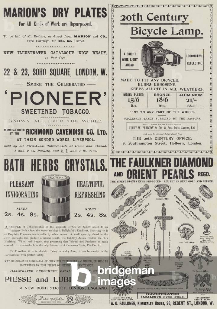 Page of Advertisements (engraving)