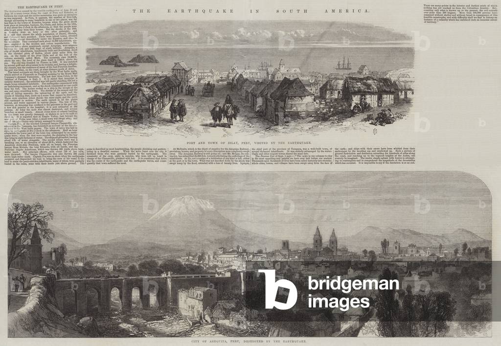 The Earthquake in South America (engraving)