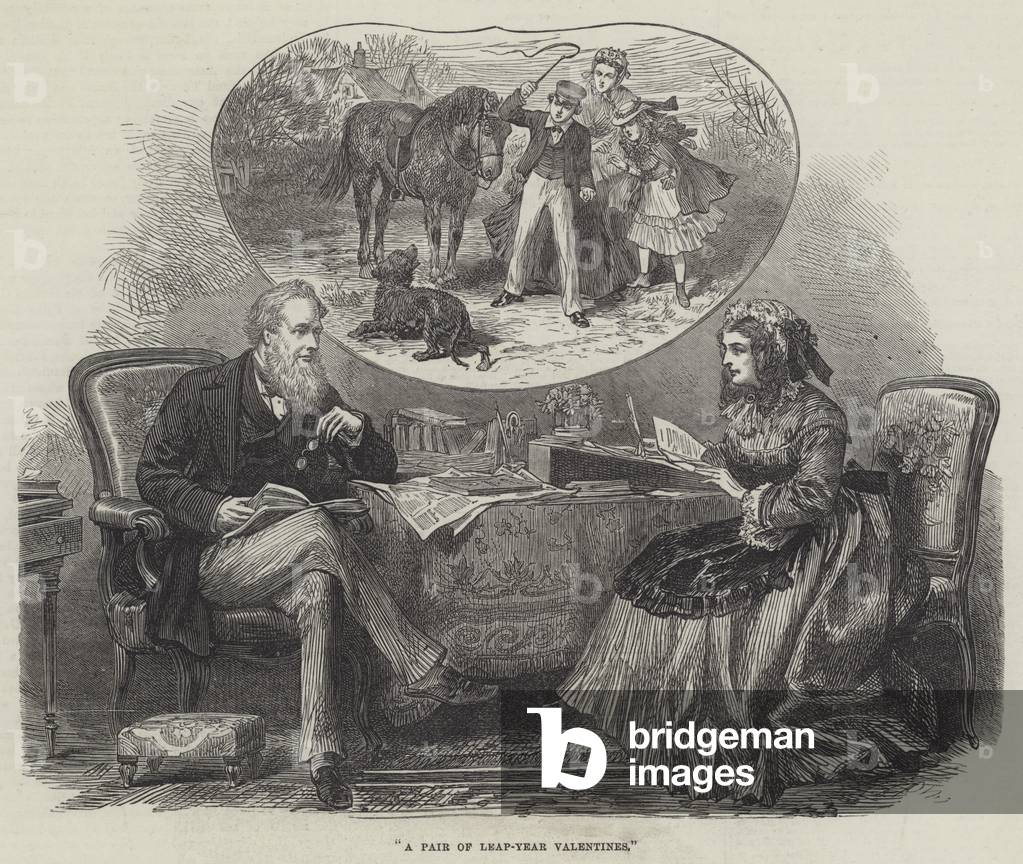 A Pair of Leap-Year Valentines (engraving)