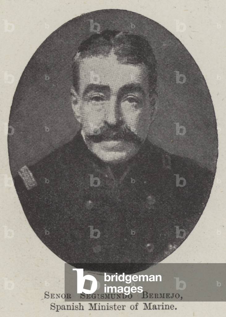 Senor Segismundo Bermejo, Spanish Minister of Marine (litho)