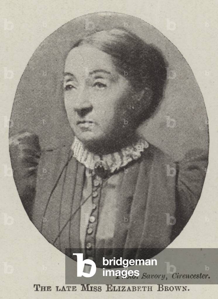 The late Miss Elizabeth Brown (b/w photo)
