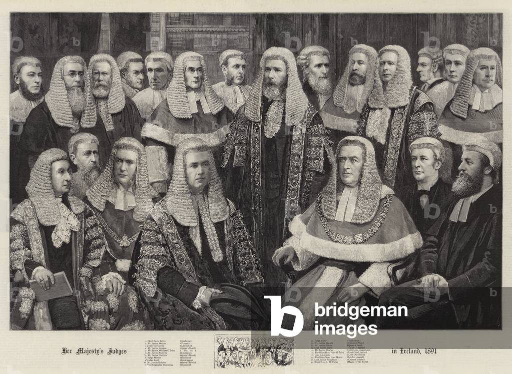 Her Majesty's Judges in Ireland, 1891 (engraving)