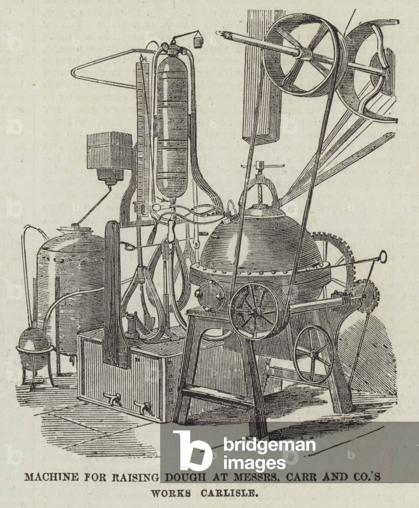 Machine for raising Dough at Messers Carr and Company's Works, Carlisle (engraving)