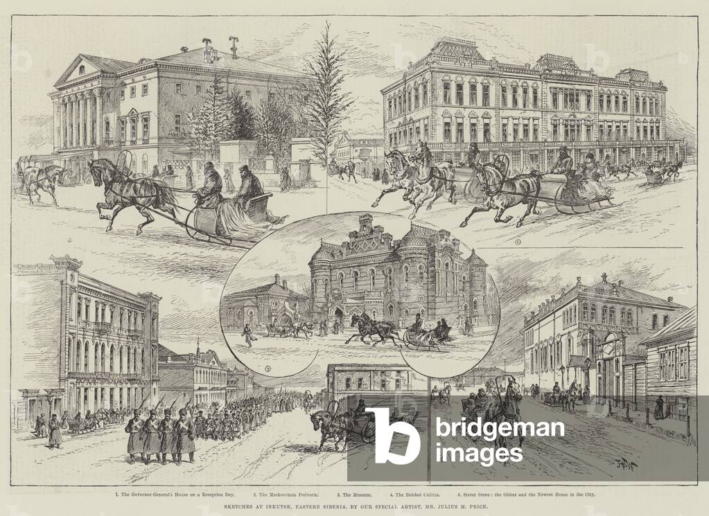 Sketches at Irkutsk, Eastern Siberia (engraving)