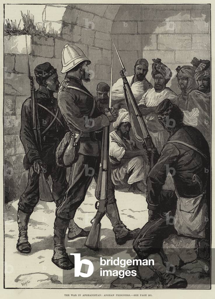 The War in Afghanistan, Afghan Prisoners (engraving)