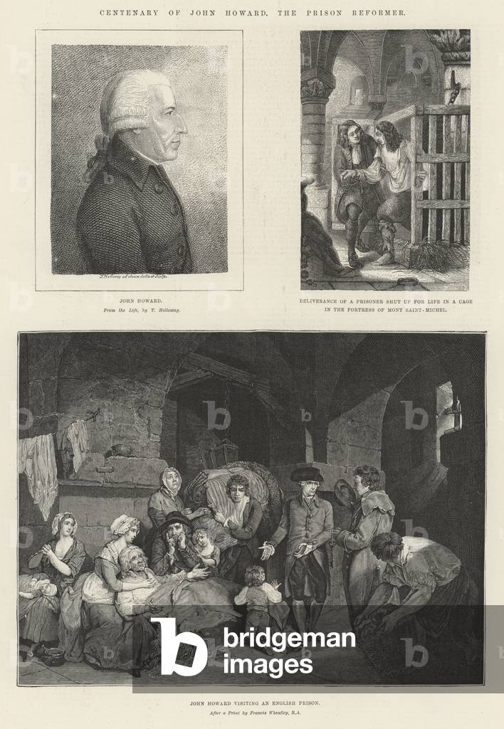 Centenary of John Howard, the Prison Reformer (engraving)