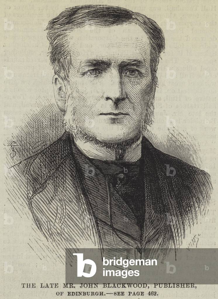 The Late Mr John Blackwood, Publisher, of Edinburgh (engraving)