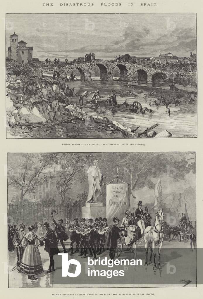 The Disastrous Floods in Spain (engraving)