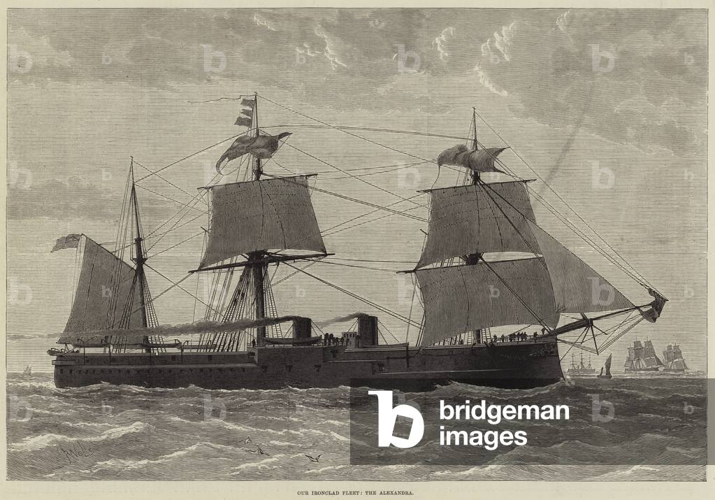 Our Ironclad Fleet, the Alexandra (engraving)