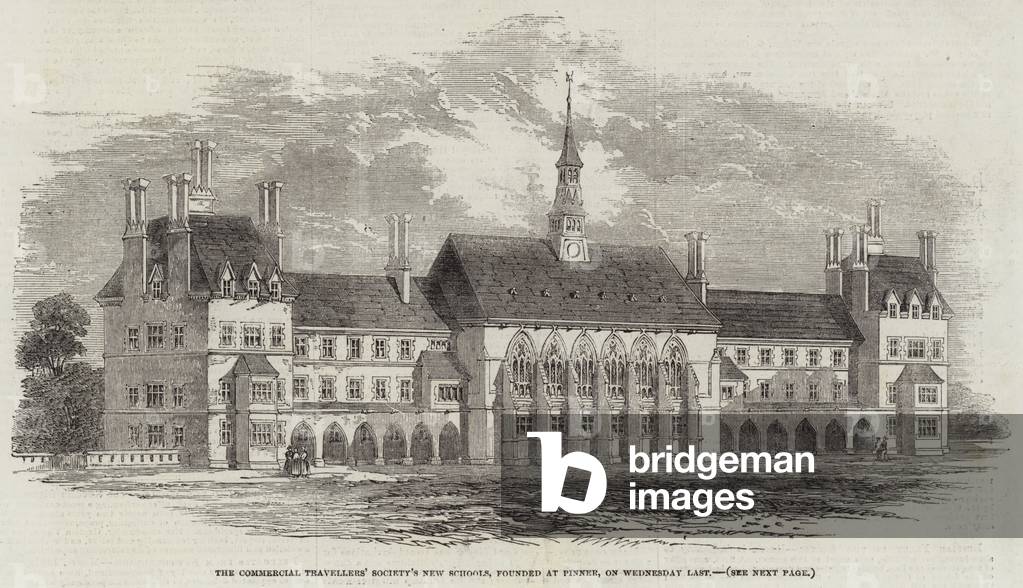 The Commercial Travellers' Society's New Schools, founded at Pinner, on Wednesday Last (engraving)