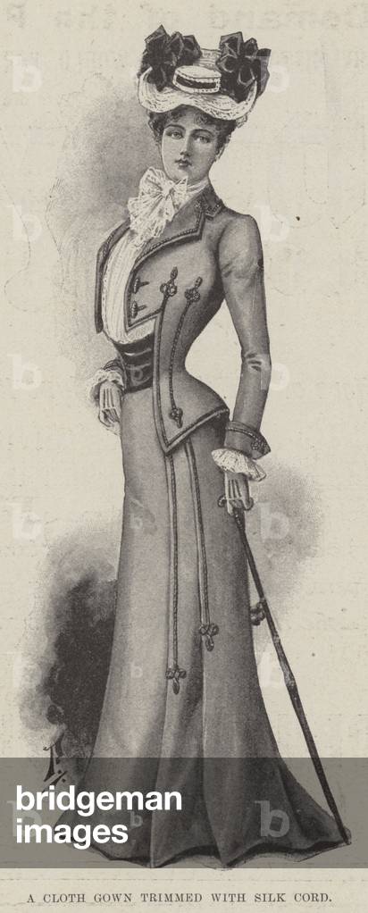 A Cloth Gown trimmed with Silk Cord (litho)