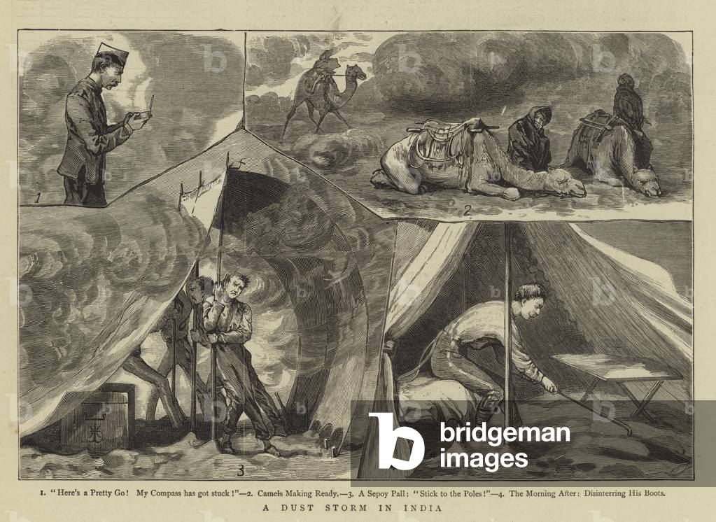 A Dust Storm in India (engraving)