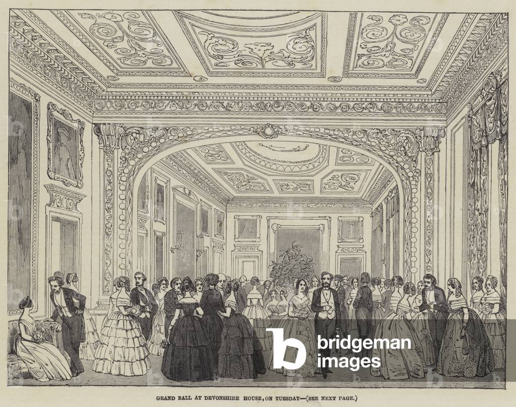 Grand Ball at Devonshire House, on Tuesday (engraving)