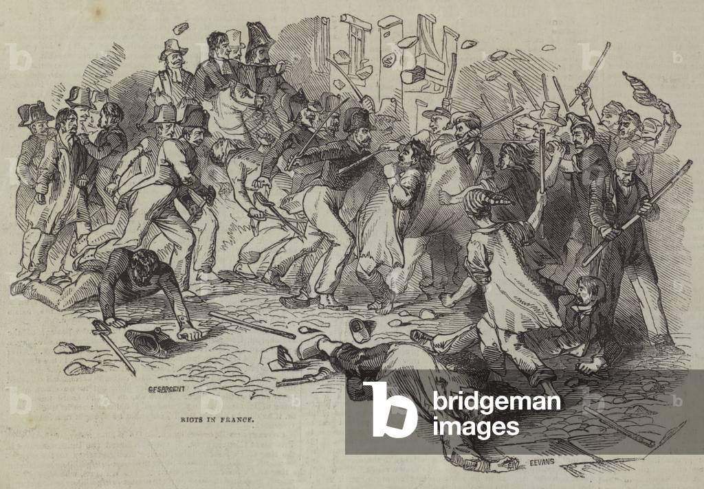 Riots in France (engraving)