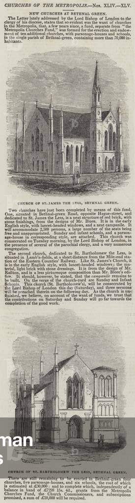 New Churches at Bethnal Green (engraving)