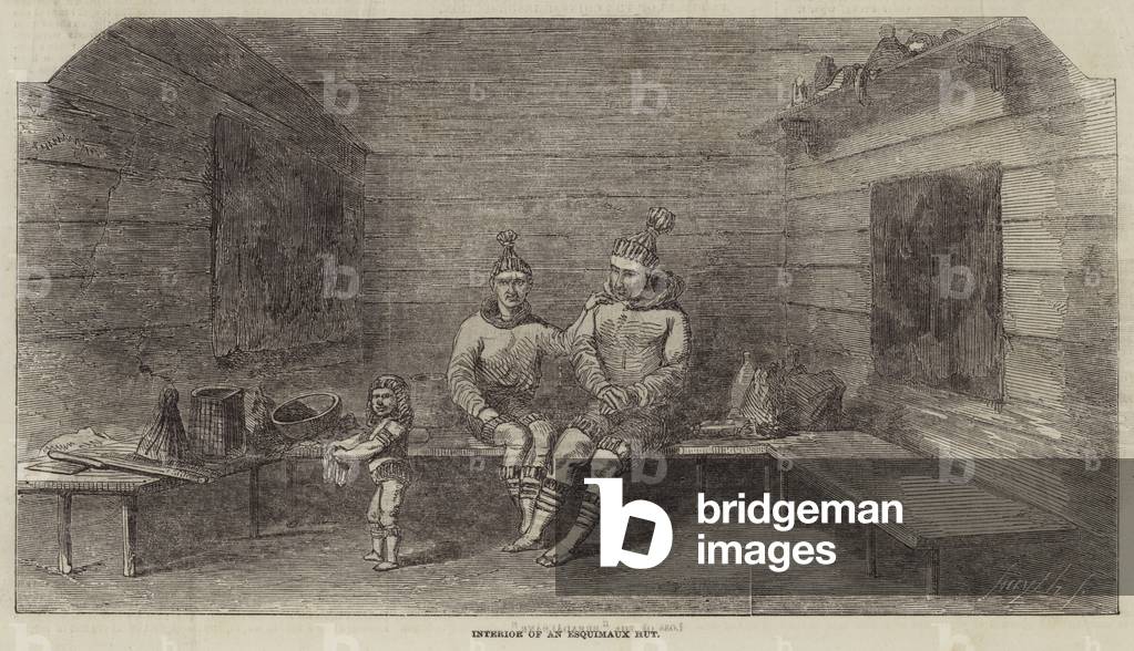 Interior of an Esquimaux Hut (engraving)