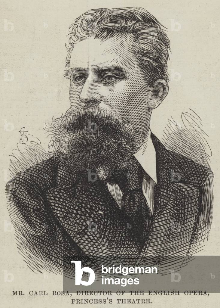 Mr Carl Rosa, Director of the English Opera, Princess's Theatre (engraving)
