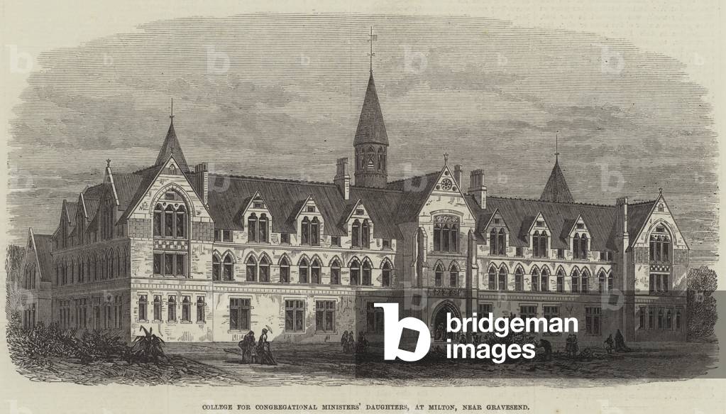 College for Congregational Ministers' Daughters, at Milton, near Gravesend (engraving)