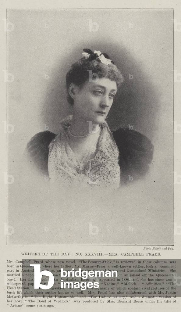 Writers of the Day, Mrs Campbell Praed (b/w photo)