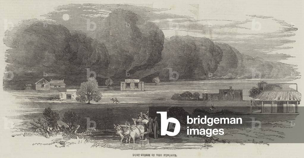 Dust-Storm in the Punjaub (engraving)