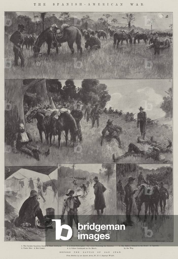 The Spanish-American War, before the Battle of San Juan (litho)