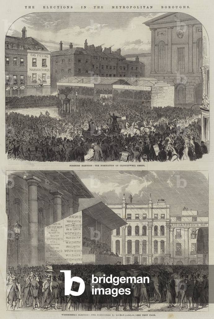 The Elections in the Metropolitan Boroughs (engraving)