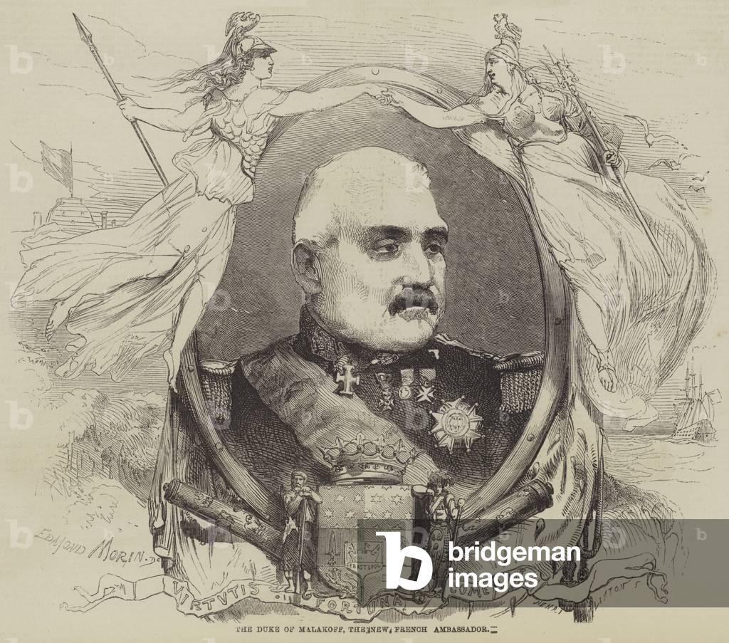 The Duke of Malakoff, the New French Ambassador (engraving)