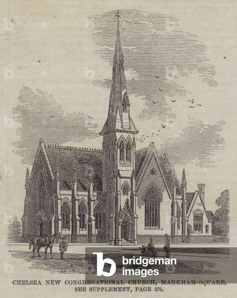 Chelsea New Congregational Church, Markham-Square (engraving)