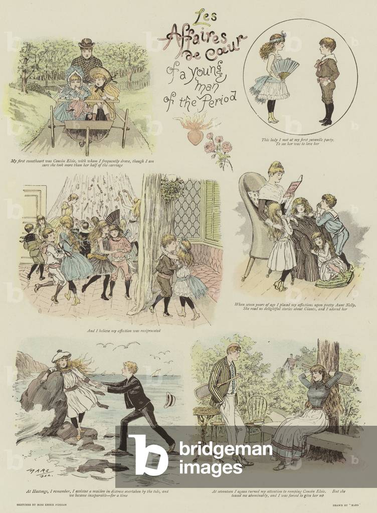 Les Affaires de Coeur of a Young Man of the Period (chromolitho)