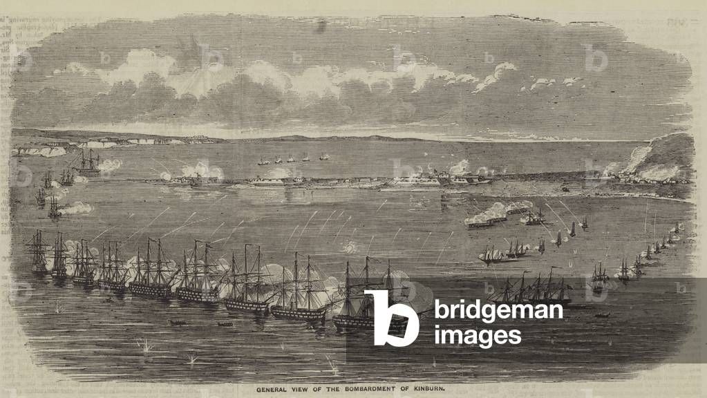 General View of the Bombardment of Kinburn (engraving)