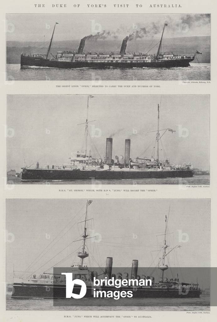 The Duke of York's Visit to Australia (b/w photo)