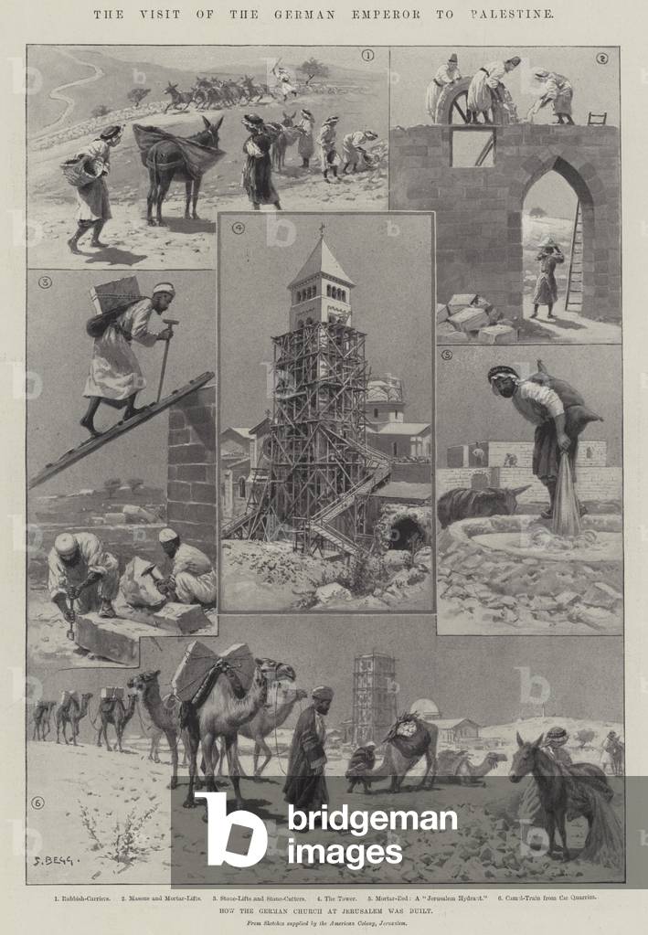 The Visit of the German Emperor to Palestine (litho)