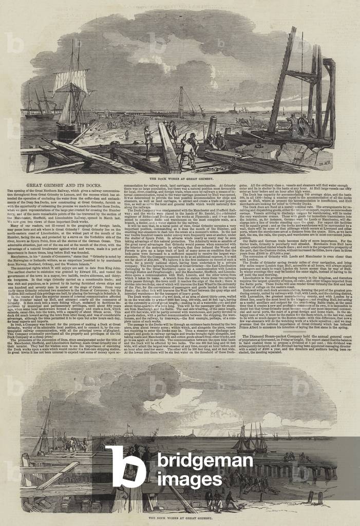 Great Grimsby and its Docks (engraving)