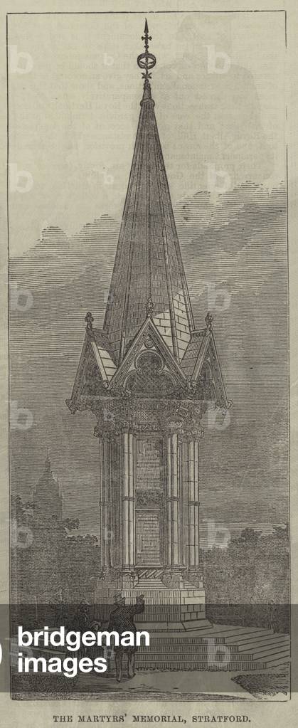 The Martyrs' Memorial, Stratford (engraving)