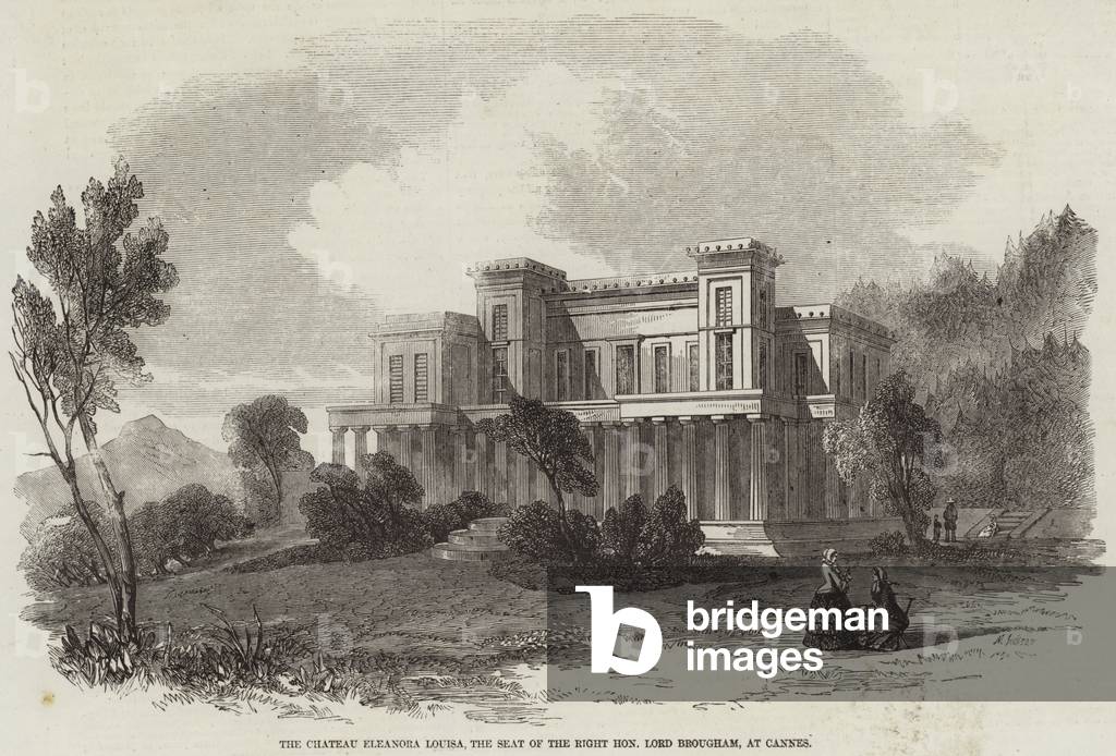 The Chateau Eleanora Louisa, the Seat of the Right Honourable Lord Brougham, at Cannes (engraving)