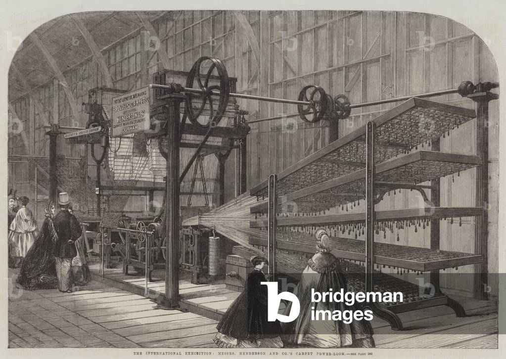 The International Exhibition, Messers Henderson and Company's Carpet Power-Loom (engraving)